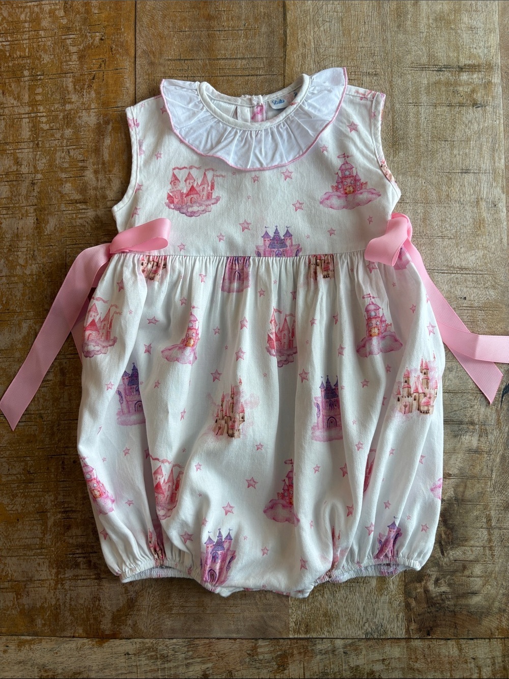 Lulu Bebe Girls Castle Bubble Romper 24m